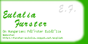 eulalia furster business card